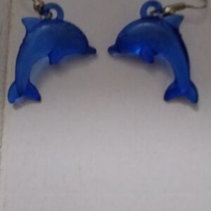 Ocean Blue Dolphin Earrings